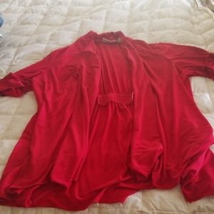 Susan graver short sleeved liquid knit jacket